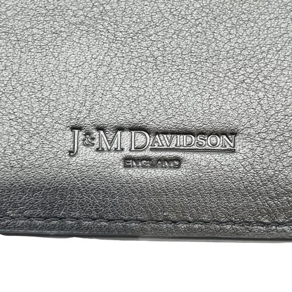 J&M DAVIDSON Losange Phone Holder Cross Body Bag Black Leather